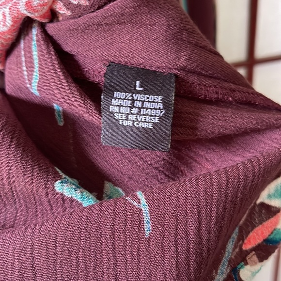 NWT! Tolani Collection Large Joy Floral Button Down 3/4 Cuff Sleeve Boho Flowy - Picture 6 of 12